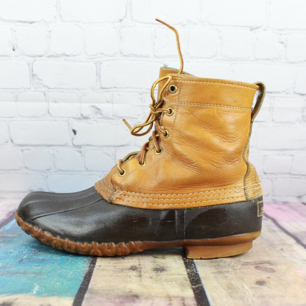 LL BEAN Maine Hunting Shoe Duck Boots USA Size 9 M - Picture 1 of 9
